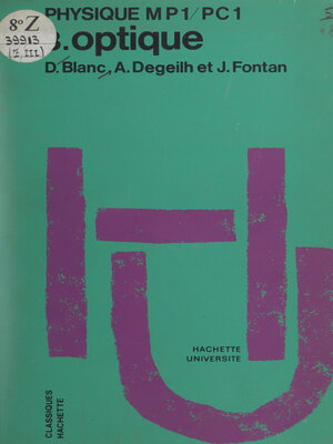 cover image of Physique MP1-PC1 (3). Optique